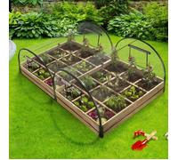 IDMarket - Lot de 2 carrés Potager 1,15x0.80 m 12 Compartiments + Housses