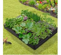 IDMarket – Lot de 2 carrés potagers métal châssis rectangulaire 80×115 cm gris anthracite