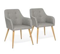 IDMarket – Lot de 2 chaises de salle à manger scandinaves Dania gris anthracite