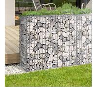 IDMarket – Lot de 2 gabions pour pierre 100 x 30 x 80 cm