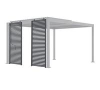 IDMarket - Lot de 2 persiennes pour Pergola pans modulables Gris Anthracite