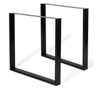 IDMarket - Lot de 2 Pieds de Table carrés 78x71 cm Design Industriel