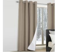 IDMARKET Lot de 2 rideaux thermiques taupe 135x240 cm