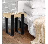 Lot De 2 Tables De Chevet Phoenix Tables D'appoint Bois Et Noir Multicolore