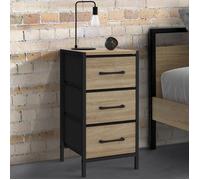 IDMARKET Lot de 2 tables de chevet UTAH 3 tiroirs