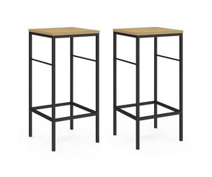 IDMarket - Lot de 2 tabourets de Bar Detroit Design Industriel