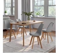 IDMarket - Lot de 4 chaises scandinaves SARA Gris clair pour salle à manger