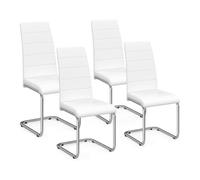 IDMarket - Lot de 4 chaises MIA Blanches pour Salle à Manger