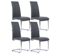 IDMarket - Lot de 4 chaises MIA Grises pour Salle à Manger