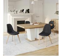 Lot De 4 Chaises Gaby Grises En Tissu Pour Salle ? Manger Gris