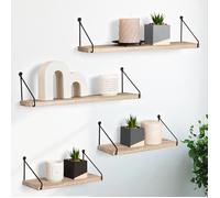 IDMarket - Lot de 4 étagères murales Lily - design industriel