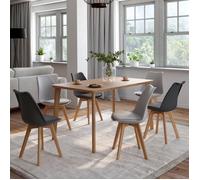 IDMarket - Lot de 6 chaises scandinaves SARA - 3 gris foncé / 3 gris clair