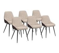 IDMarket - Lot de 6 chaises THALYA bi-matière pour Salle à Manger