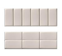 IDMarket - Lot de 6 Panneaux muraux pour tête de lit Yuma 180 cm en Tissu Effet suédé Beige