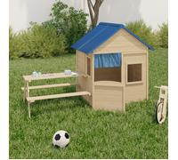 IDMarket - Maisonnette Enfant en Bois Odyssey, cabane de Jeux extérieure avec Table de Pique-Nique intégrée