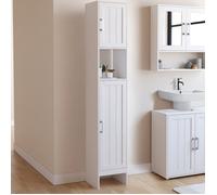 IDMARKET Meuble colonne salle de bain WALDO 2 portes blanc