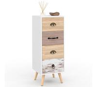 IDMarket - Meuble d'appoint 4 tiroirs Bahia 30 cm chiffonnier scandinave pour entrée Salle de Bain
