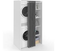 IDMarket - Meuble de buanderie Double Machine à Laver Wallis Blanc