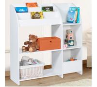 IDMarket - Meuble de Rangement Emma étagère Jouets et bibliothèque Enfant en Bois Blanc