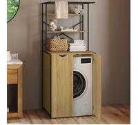 IDMARKET Meuble dessus machine à laver fermé DETROIT design industriel