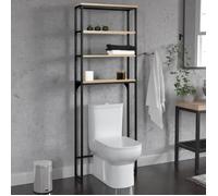 IDMARKET Meuble étagère dessus WC 4 étagères DETROIT design industriel