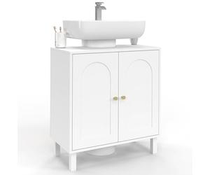 IDMarket - Meuble sous lavabo Salle de Bain Arsene Design Arche Bois Blanc