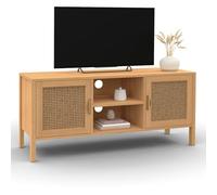Idmarket Meuble Tv 110 Cm Edhen 2 Portes Avec Cannage