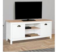 IDMarket - Meuble TV 113 cm Campagne ISIS Bois et Blanc