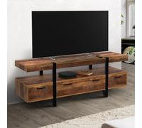 IDMarket Meuble TV Austria 140 cm avec tiroirs bois et pieds épingle