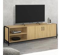IDMarket - Meuble TV 160 cm Detroit 2 Portes Design Industriel