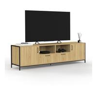IDMarket - Meuble TV 180 cm Detroit 2 Portes 2 tiroirs Design Industriel