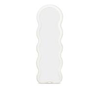 IDMarket - Miroir Vague en Tissu Bouclette crème 150 x 50 cm
