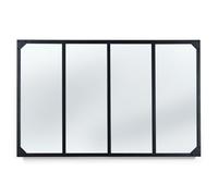IDMarket - Miroir verrière 4 Bandes Design Industriel 110x70 cm