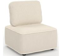 IDMarket - Module de canapé et Fauteuil Alfie en Velours côtelé Beige