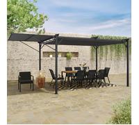IDMARKET Pergola édition originale auvent réglable et toit rétractable 3x4M gris anthracite
