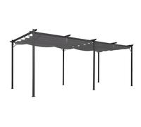 IDMarket - Pergola Toit rétractable 4 Pieds 3x6 M tonnelle Gris Anthracite