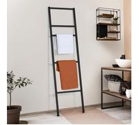 IDMarket - Porte-serviettes échelle 5 niveaux DALLAS métal noir design industriel