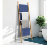 IDMarket - Porte-Serviettes échelle 5 Niveaux Rita en Bambou