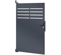 IDMarket - Portillon 100 x 160 cm en acier ajouré gris anthracite