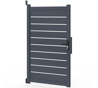 IDMarket - Portillon 100x160 cm en aluminium ajouré gris anthracite