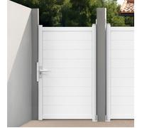 IDMarket - Portillon 100x160 cm en aluminium blanc