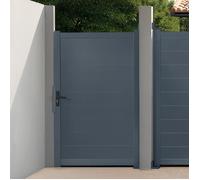 IDMarket - Portillon 100x160 cm en aluminium gris anthracite