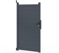 IDMarket - Portillon 100x180 cm en aluminium gris anthracite
