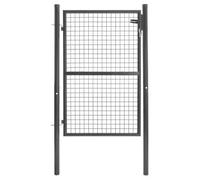 IDMarket Portillon de jardin 105 x 125 cm en acier avec serrure et poignée gris anthracite