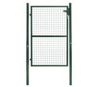 IDMarket Portillon de jardin 105 x 125 cm en acier avec serrure et poignée Vert