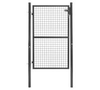IDMarket - Portillon de jardin 105 x 150 cm en acier gris anthracite