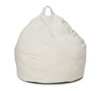 IDMarket - Pouf Poire Hortense en Velours côtelé Beige