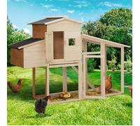 IDMarket Poulailler Comfort avec pondoir en bois