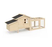 IDMarket - Poulailler sur pilotis avec enclos et pondoir en Bois