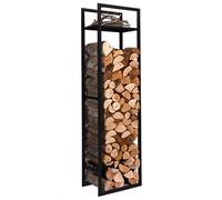 IDMarket - Range bûches vertical acier noir H.170 cm pour cheminée
